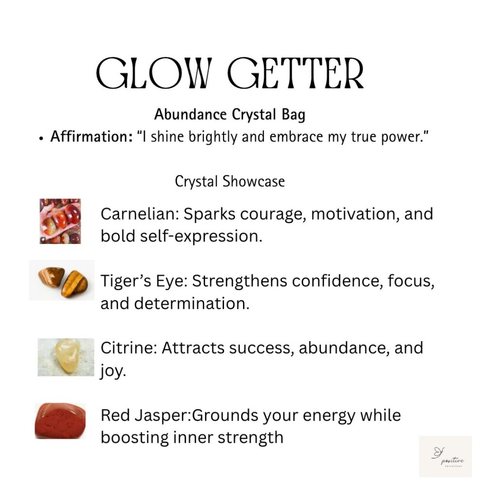 Glow Getter -Confidence Travel Crystal Bag